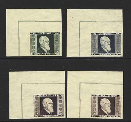 Österreich Renner Block 1946 ANK 780-783 B, **, Michel 772-775 B-geschnitten