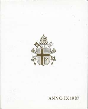 1987 KMS Johannes Paul II. Vatikan Italien-Kirchenstaat Offizieller Kursmünzensatz