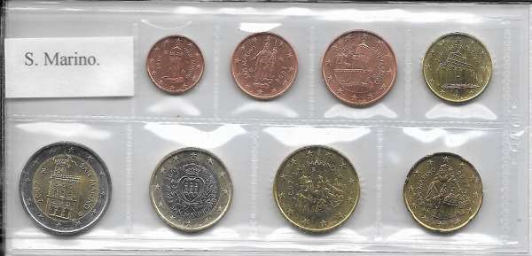 San Marino gemischt KMS Coinset Münzset Kursmünzensatz Euro