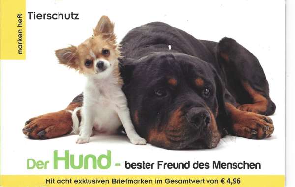 Tierschutz Der Hund bester Freund des Menschen Markenheft mit 8 Marken