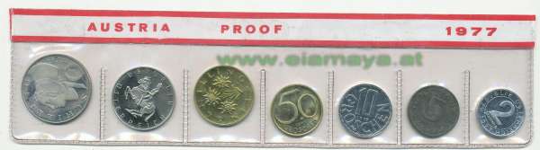 1977 Jahressatz Kursmünzensatz KMS Mintset