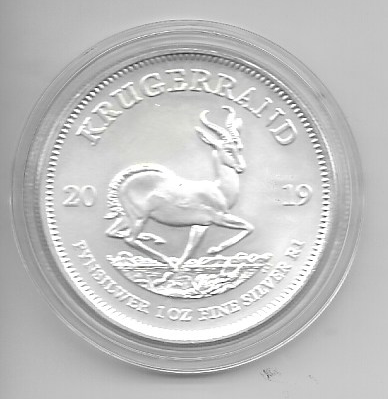 Krügerrand 2019 Südafrika 1 Rand Silbermünze 1 Oz Silber Bullion Anlagemünze