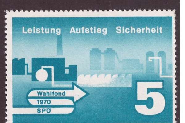 Spendenmarke 5 Schilling Wahlfonds 1970 SPÖ