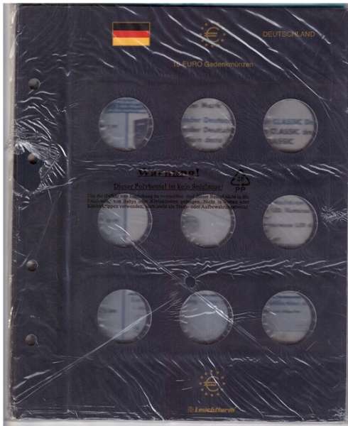 MÜNZBLÄTTER VISTA, FÜR 9x10-EURO-MÜNZEN, 2ER PACK
