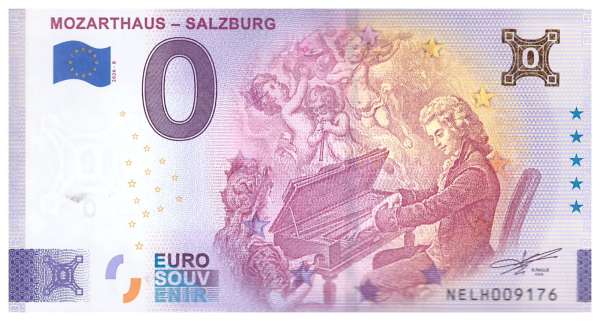 ANK.Nr. Mozarthaus Salzburg Gold 0 Euro Schein 2026-8 Anniversary
