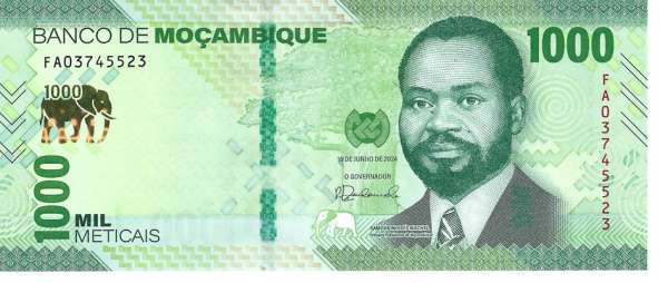 1000 Meticais 2024(P.) Erh. UNC Mozambique