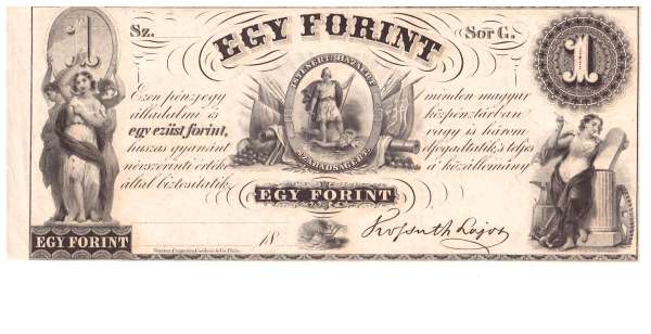 Ungarn / Hungary 1 Forint 1852 P.141