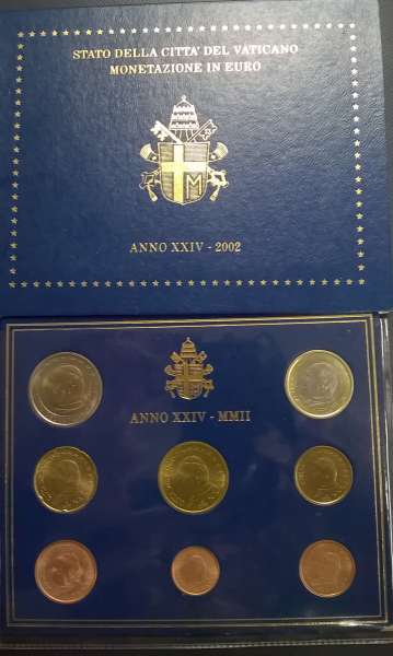 Kursmünzensatz Vatikan 2002 KMS Coinset