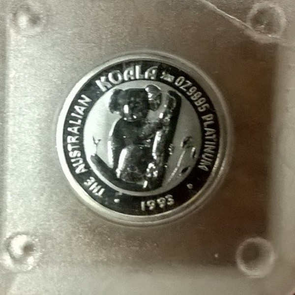1/20 unze Platin Australien Koala 1993 5 Dollars