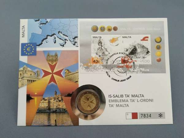 2 Euro Numisbrief MALTA 2008 - Malteserkreuz