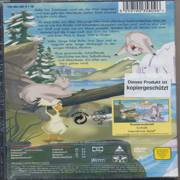 Balto auf der Spur der Wölfe DVD