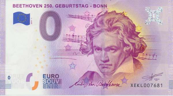 ANK.Nr.S4 250 Geburtstag Ludwig van Beethoven - Unc 0 Euro Schein 2019-1