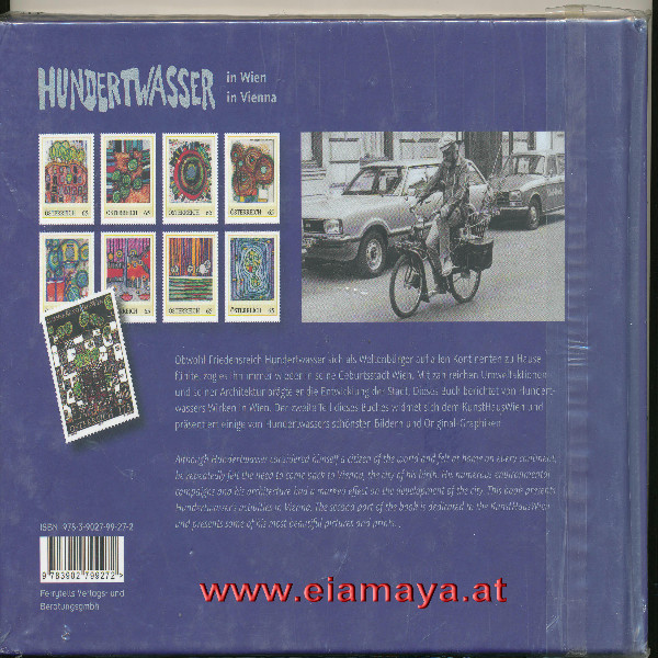 Briefmarkenbuch Hundertwasser in Wien mit Buntdruck und 8 exklusiven 65 Cent Marken