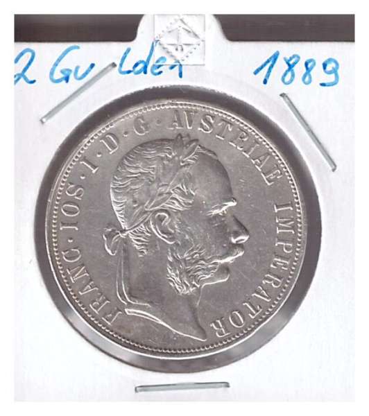 2 Gulden 1889 Silber Franz Joseph I