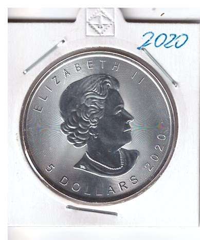 5 DOLLAR 2020 Canada Maple Leaf Silber 1 Unze