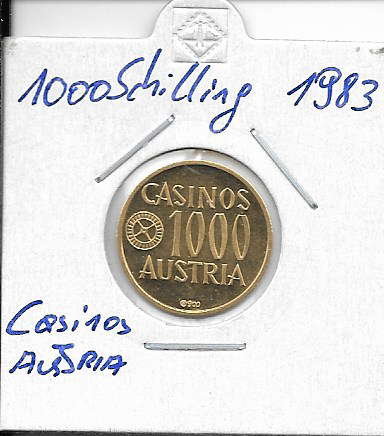 Nr. 041 1000 Schilling Malteser helfen Behinderten Casinos Austria Gold Casino Jeton 1983
