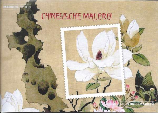 Chinesische Malerei 8 Briefmarken Marken Edition 8