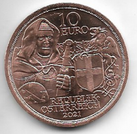 10 Euro  2021 Brüderlichkeit Serie mit Kettenhemd und Schwert Kupfer Ank. Nr.39 10 Euro  2021 Brüderlichkeit Serie mit Kettenhemd und Schwert Kupfer Ank. Nr.39