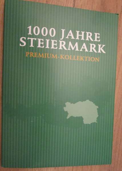 1000 Jahre Steiermark Premium Kollektion Silber 24 Karat vergoldet 10 Medaillen