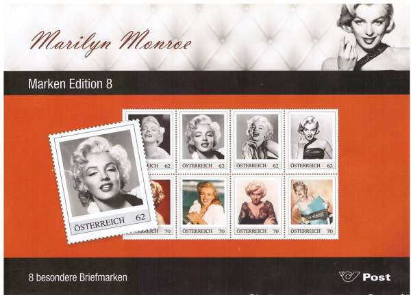 Marilyn Monroe 8 Briefmarken ME