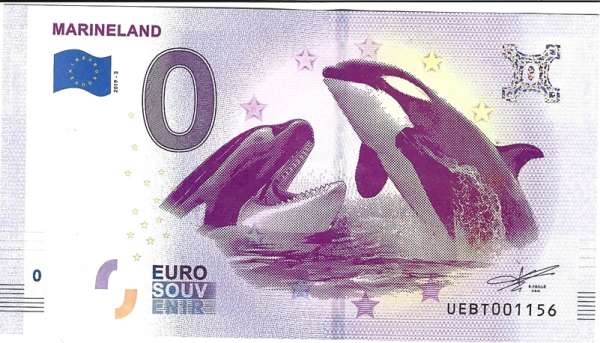 Marineland Orca - Unc 0 Euro Schein 2019-3 Frankreich