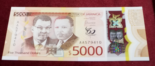 Jamaica - 5000 Dollars 2022 UNC - Pick new