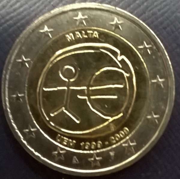2 Euro Malta 2009 10 Jahre WWU