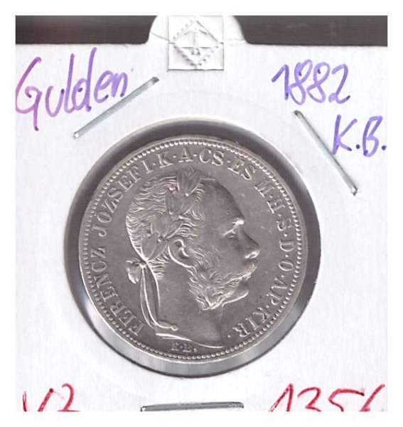 1 Gulden Forint 1882 KB Silber Franz Joseph