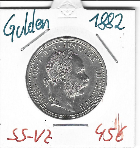 1 Gulden Fl 1882 Silber Franz Joseph I