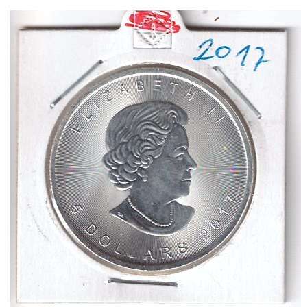 5 DOLLAR 2017 Canada Maple Leaf Silber 1 Unze
