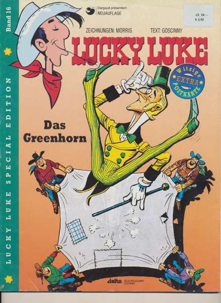 Lucky Luke Band 16 Das Greenhorn 1996 + extra Postkarte