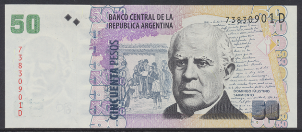 Argentinien – 50 Pesos (P.356) Erh. UNC
