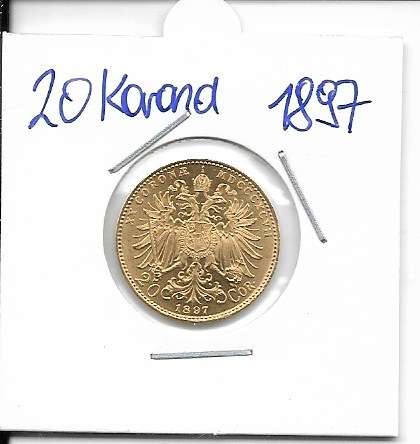 20 Corona Kronen 1897 Franz Joseph I Gold