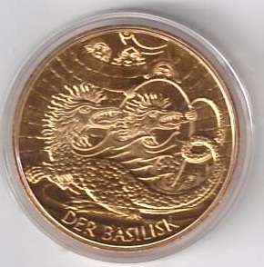 10 Euro 2009 Der Basilisk ANK Nr.15 Silber Ag Vergoldet