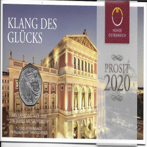 5 Euro 2020 Silber Ag Neujahrsmünze „150 Jahre Musikverein“