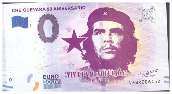 Spanien CHE GUEVARA 90 Aniversario - Unc 0 Euro Schein 2018-1