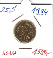 25 Schilling Gold 1934 25 Schilling Gold 1934