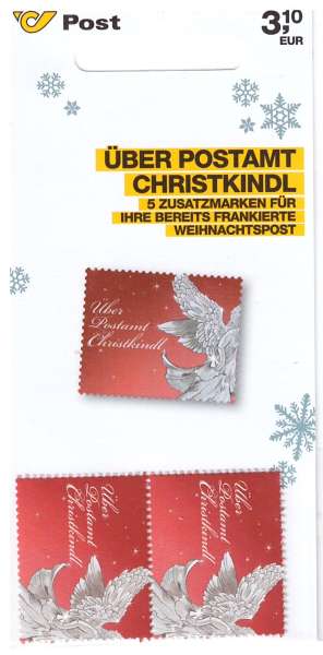 ZM.2. Aufkleber über Postamt Christkindl Rot Weihnachten Gültig seit 15.11.2013