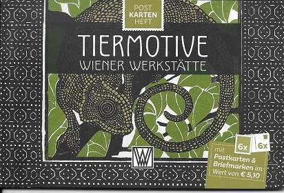 Tiermotive Wiener Werkstätte Postkartenheft mit 6 Marken
