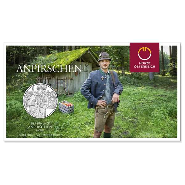 10 Euro 2026 Anpirschen - Horn Silber HgH Ank. Nr.50