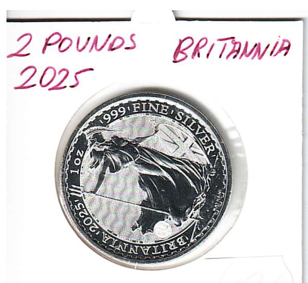 2 Pounds 2025 - Britannia - 1 Oz Silber Great Britain Charles III