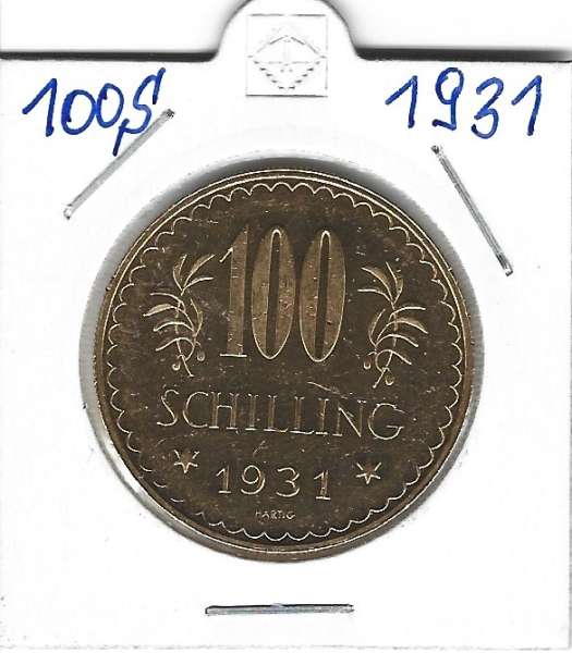 100 Schilling Gold 1931