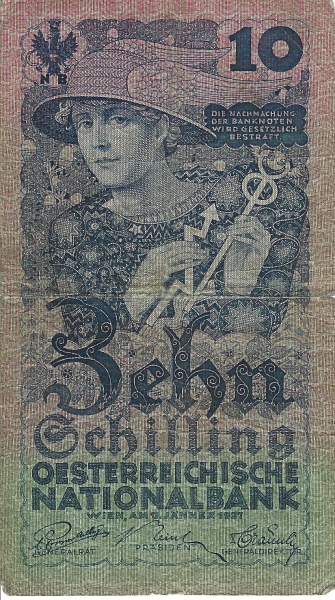 10 Schilling 3.1.1927 Ank.Nr.216 Nr.1164 85246