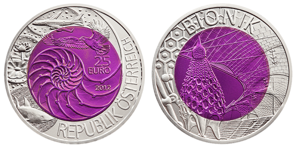 25 Euro 2012 Niob Silber Bionik ANK Nr. 10 Niob 2012