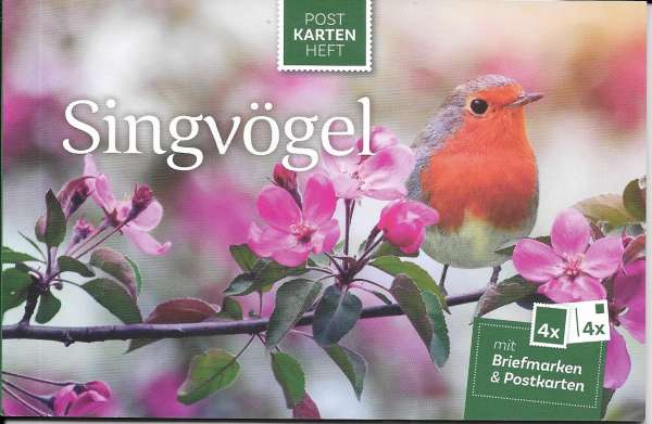 Singvögel Briefmarken & Postkarten Heft mit 4 Marken