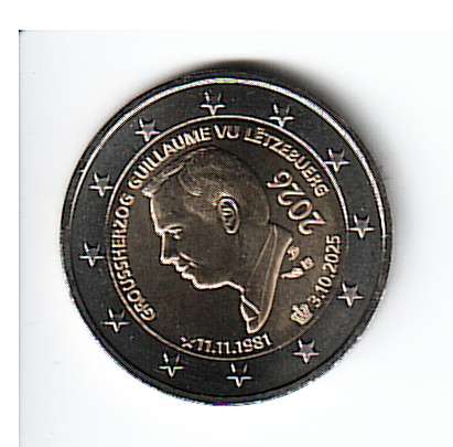 2 Euro Luxemburg 2026 Thronbesteigung Guillaume