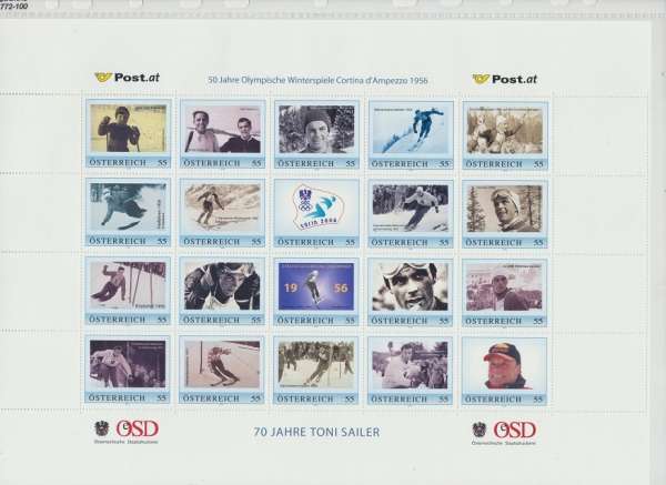 70 Jahre Toni Sailer Marken Edition 20 Postfrisch