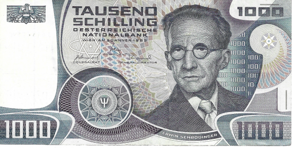 1000 Schilling 3.1.1983 Erwin Schrödinger Ank.285 Gebraucht NR: J 415475 N