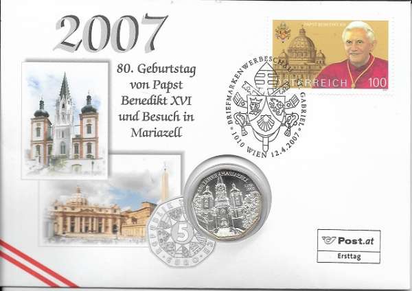NBE 10) 2007 Papst Benedikt XVI in Mariazell