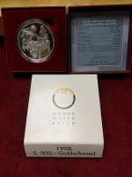 ANK Nr. 54 Goldschmied 1998 PP 500 Schilling Silber in Box ANK Nr. 54 Goldschmied 1998 PP 500 Schilling Silber in Box